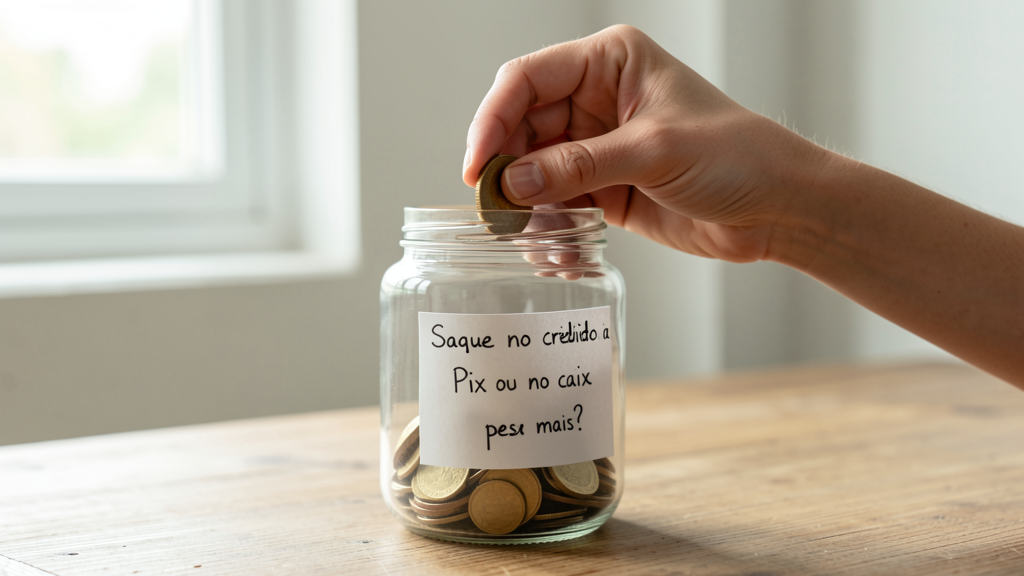 Detalhe fotográfico relacionado a Saque no crédito via Pix ou no caixa físico: onde os juros e tarifas pesam mais?